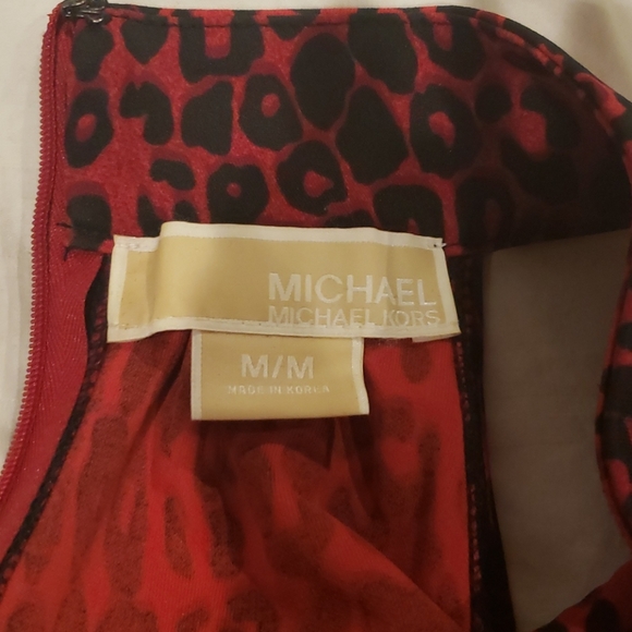 Red leopard print halter neck top - Picture 3 of 3